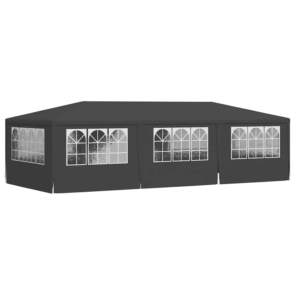 vidaXL Namiot imprezowy ze ściankami, 4x9 m, antracytowy, 90 g/m²