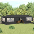 vidaXL Namiot imprezowy ze ściankami, 4x9 m, antracytowy, 90 g/m²