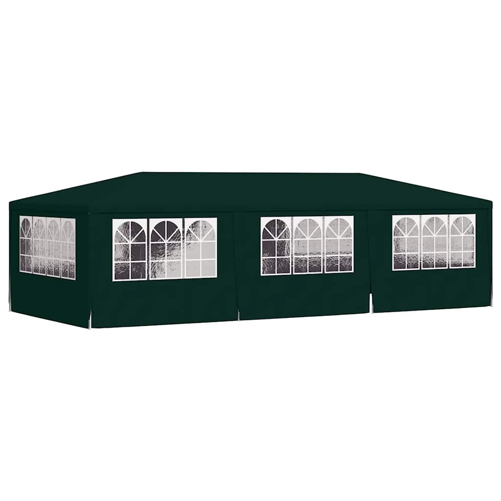 vidaXL Namiot imprezowy ze ściankami, 4x9 m, zielony, 90 g/m²