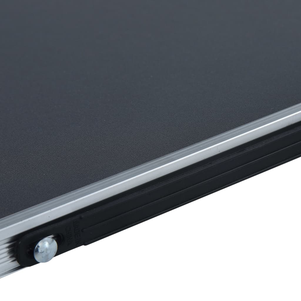 vidaXL Składany stolik turystyczny, szary, aluminiowy, 60 x 40 cm