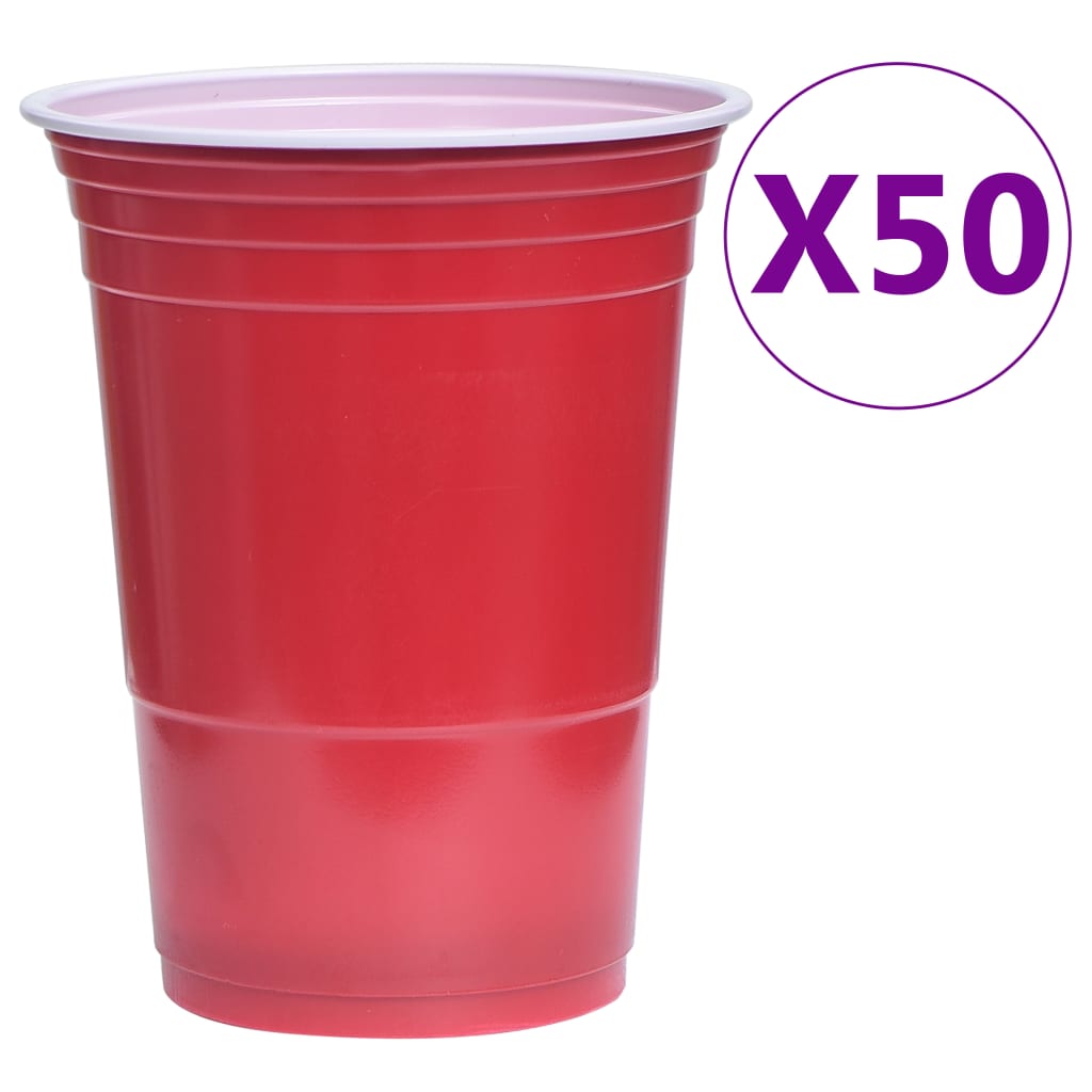 vidaXL Zestaw do Beer Ponga stołowego, 0,5 L, plastik