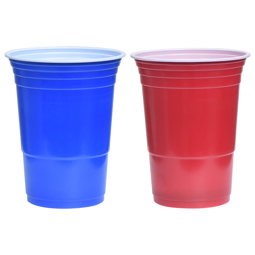 vidaXL Zestaw do Beer Ponga stołowego, 0,5 L, plastik