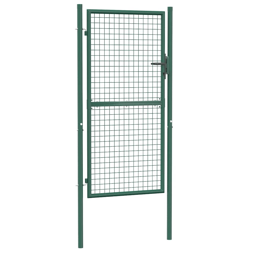 vidaXL Brama ogrodzeniowa stalowa 100x175 cm zielona