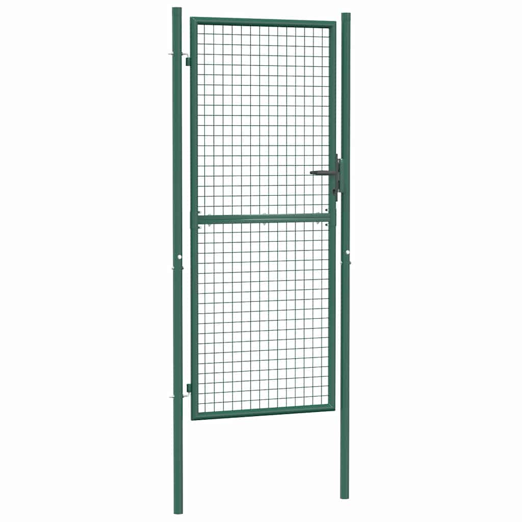 vidaXL Brama ogrodzeniowa stalowa 100x200 cm zielona