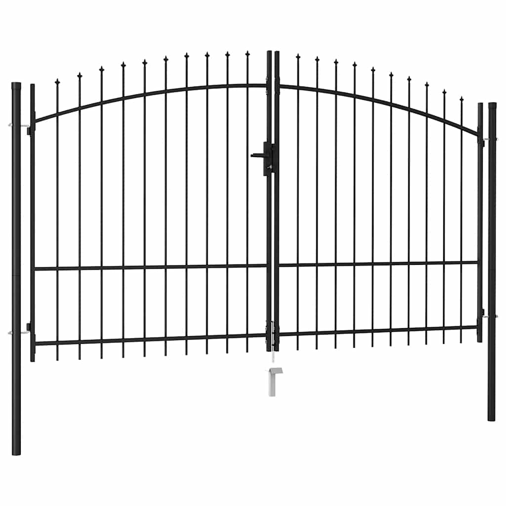 vidaXL Brama ogrodzeniowa Woerden podwójne drzwi z kolcem 299,5x224,5 cm