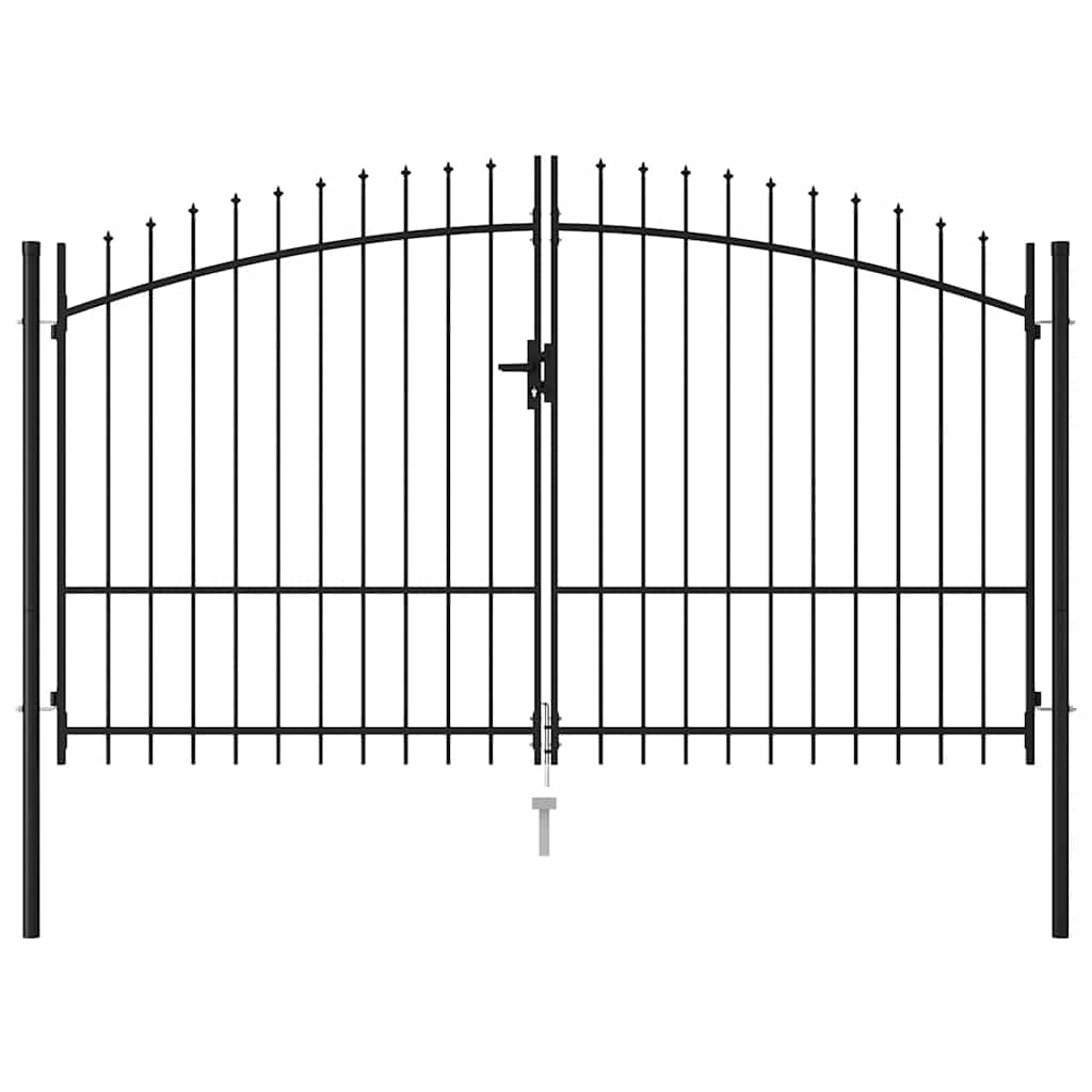 vidaXL Brama ogrodzeniowa Woerden podwójne drzwi z kolcem 299,5x224,5 cm