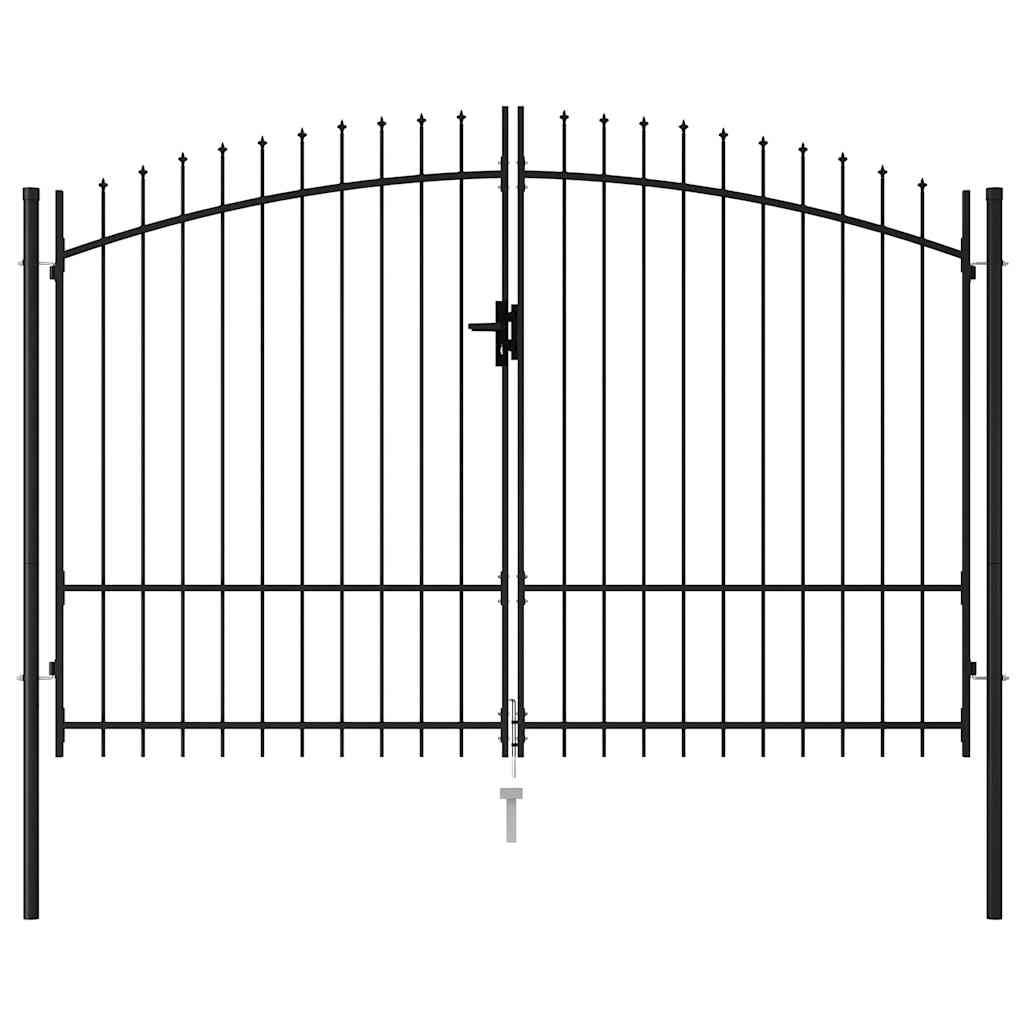 vidaXL Brama ogrodzeniowa Woerden podwójne drzwi z kolcem 299,5x249,5 cm