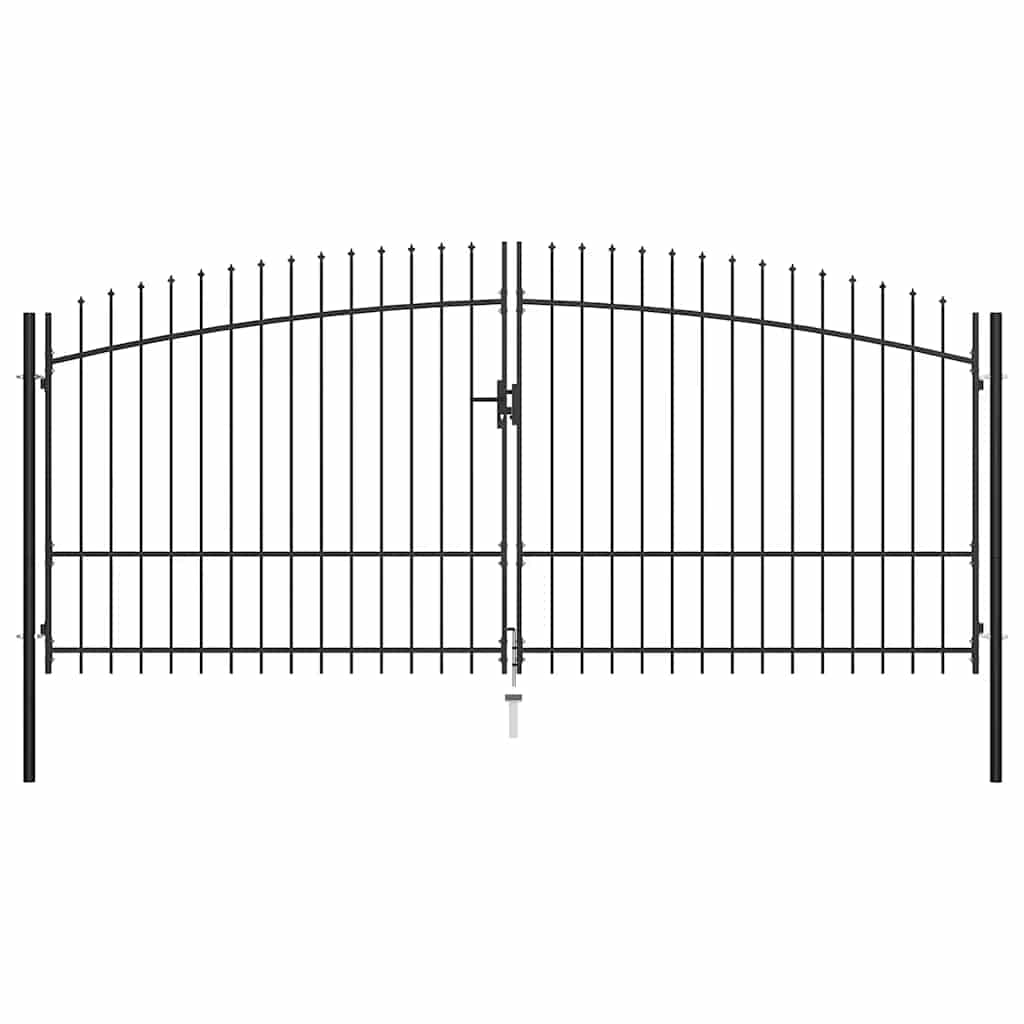 vidaXL Brama ogrodzeniowa dwudrzwiowa Woerden z włócznią 400x224,5 cm