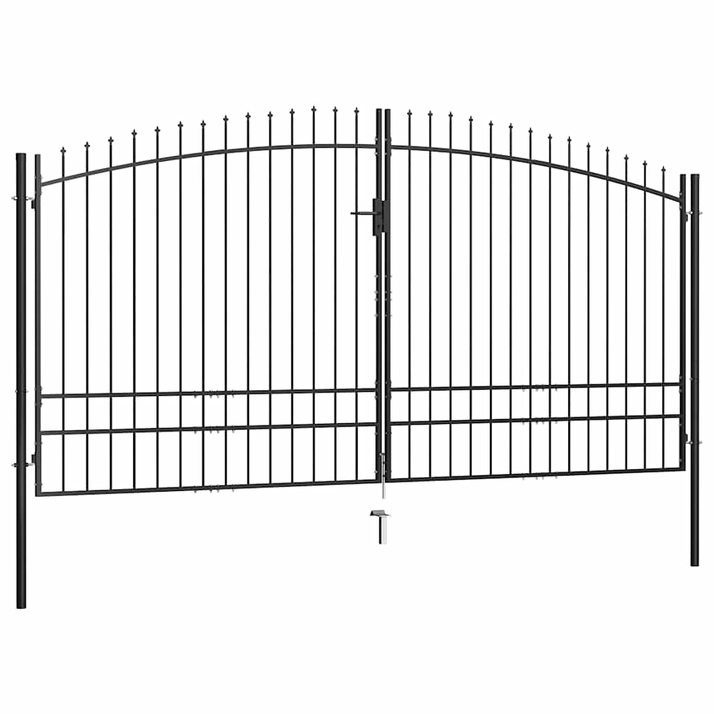 vidaXL Brama ogrodzeniowa dwudrzwiowa Woerden z włócznią 400x249,5 cm