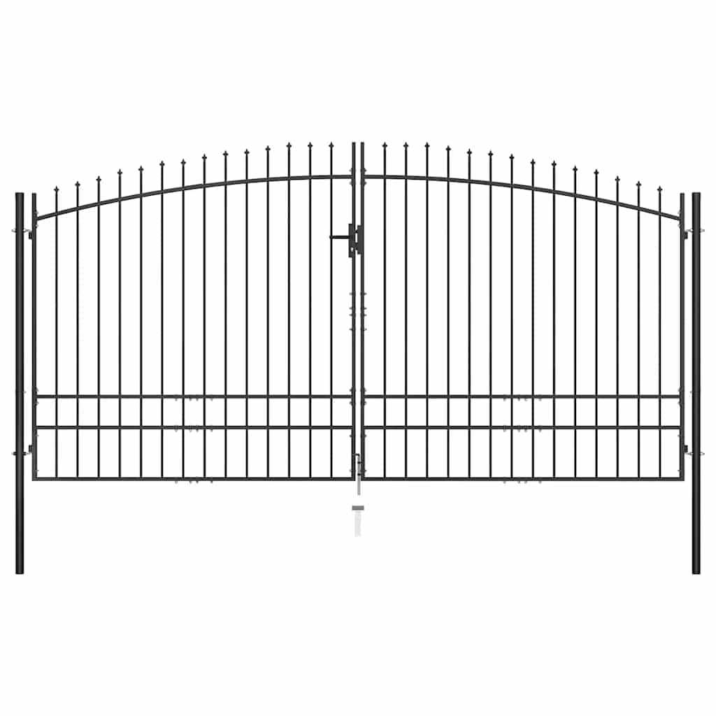 vidaXL Brama ogrodzeniowa dwudrzwiowa Woerden z włócznią 400x249,5 cm