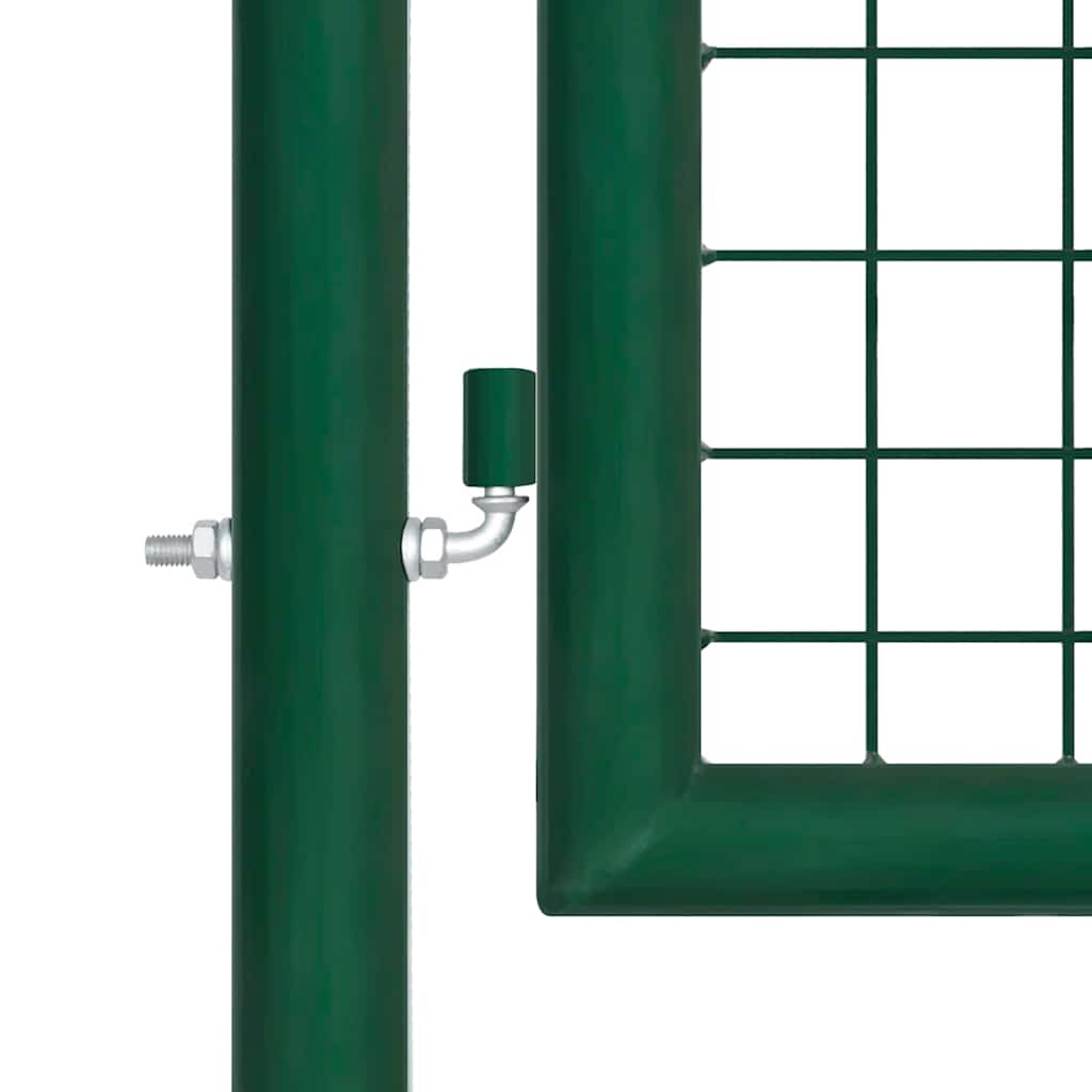 vidaXL Brama ogrodowa siatkowa stalowa 400x100 cm zielona