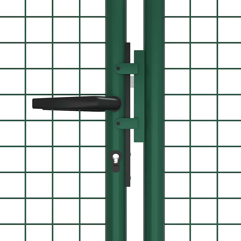 vidaXL Brama ogrodowa siatkowa stalowa 400x125 cm zielona