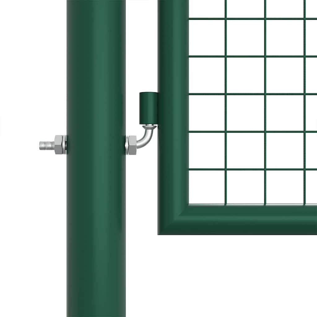vidaXL Brama ogrodowa siatkowa stalowa 400x125 cm zielona