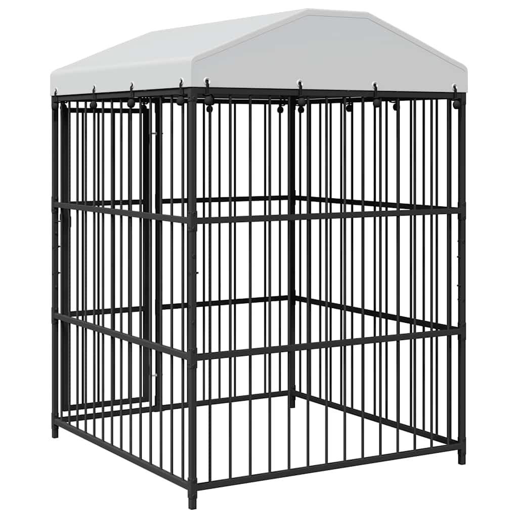 vidaXL Kojec dla psa z zadaszeniem, 150 x 150 x 210 cm