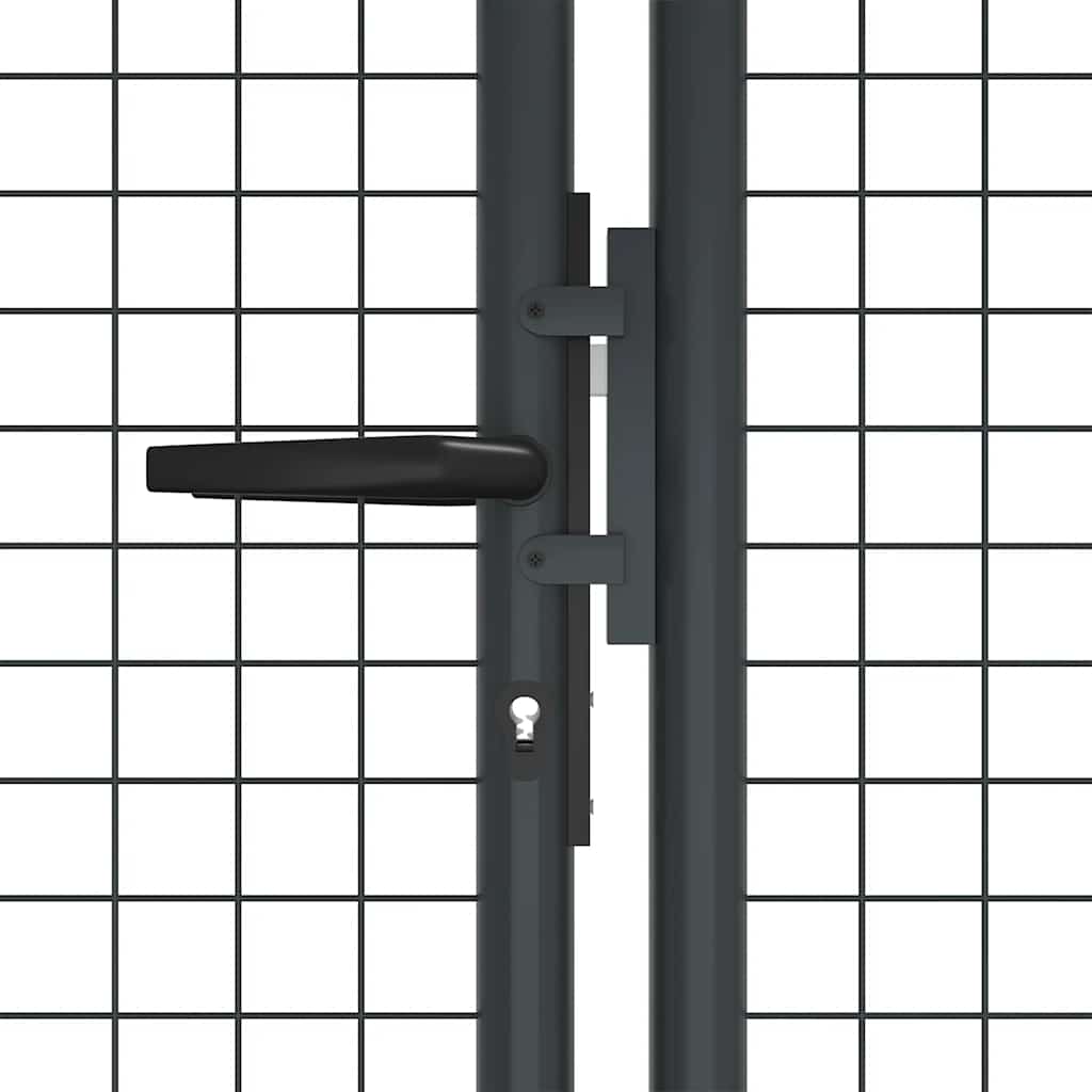vidaXL Brama ogrodowa z siatki ocynkowanej, stal 400x125 cm, szara