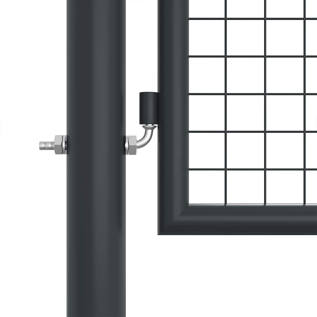 vidaXL Brama ogrodowa z siatki ocynkowanej, stal 400x125 cm, szara