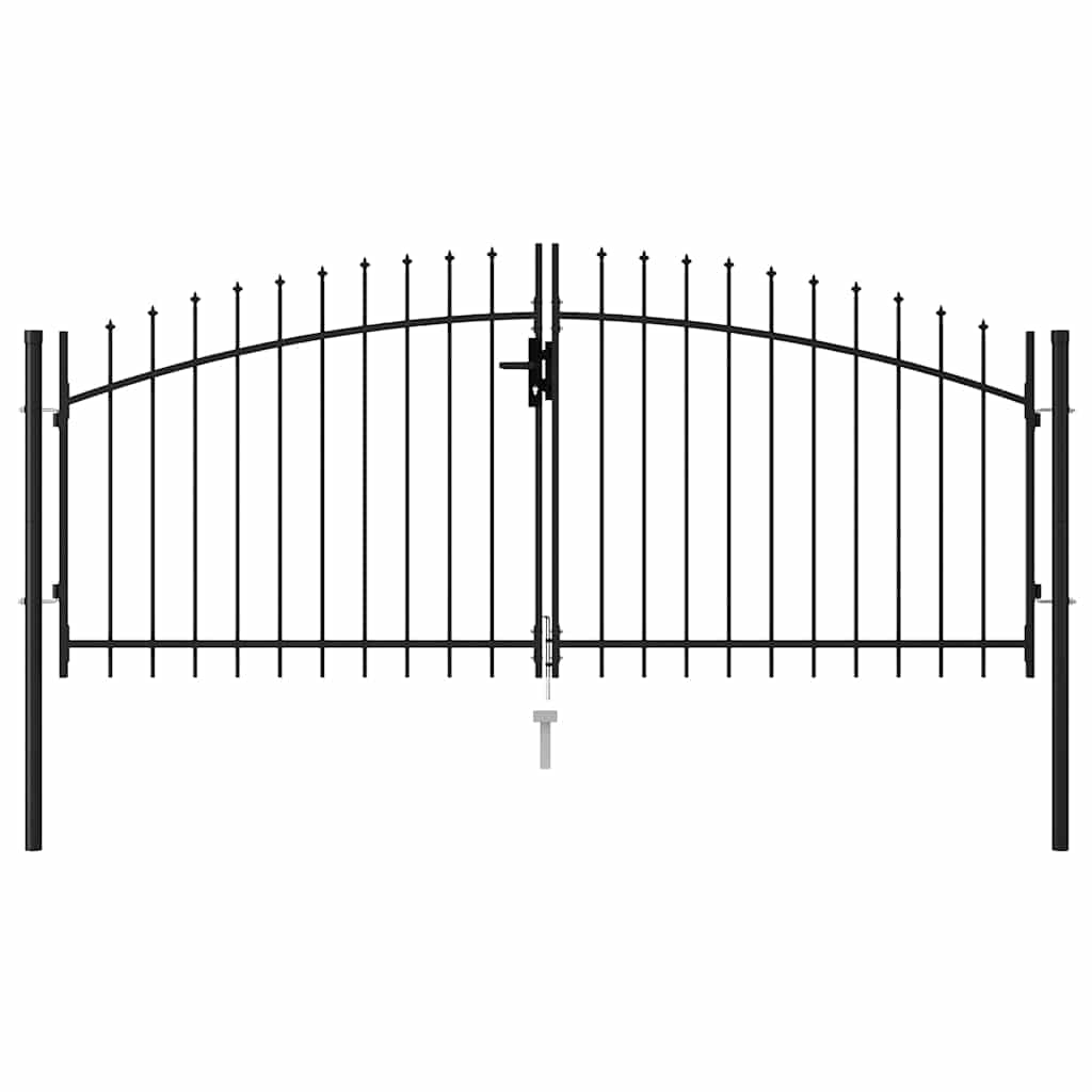 vidaXL Brama ogrodzeniowa Woerden podwójne drzwi z kolcem 299,5x174,5 cm