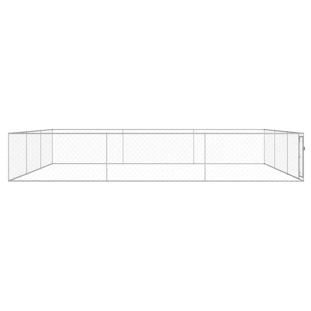 vidaXL Kojec dla psa, galwanizowana stal, 6 x 6 x 1 m