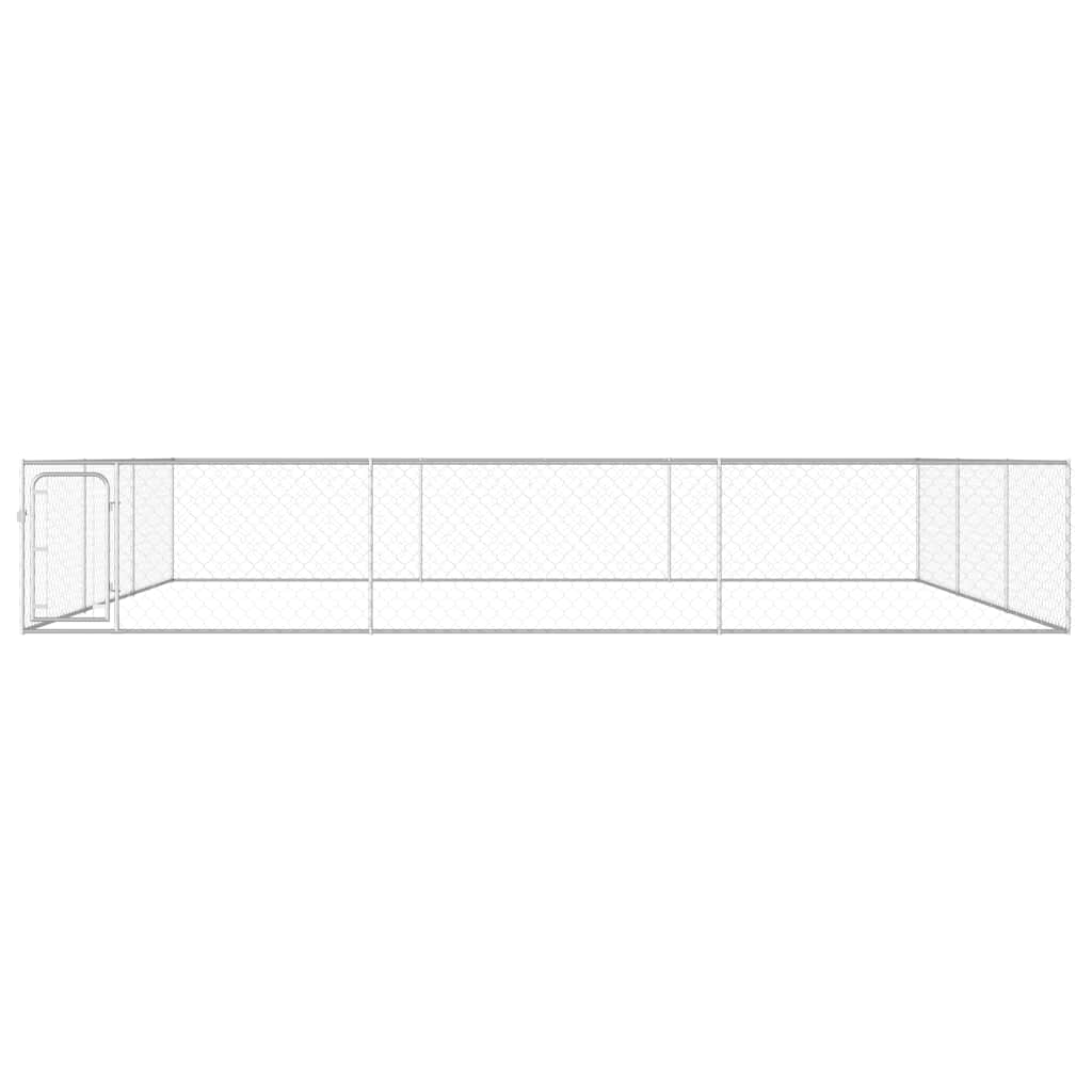 vidaXL Kojec dla psa, galwanizowana stal, 6 x 6 x 1 m