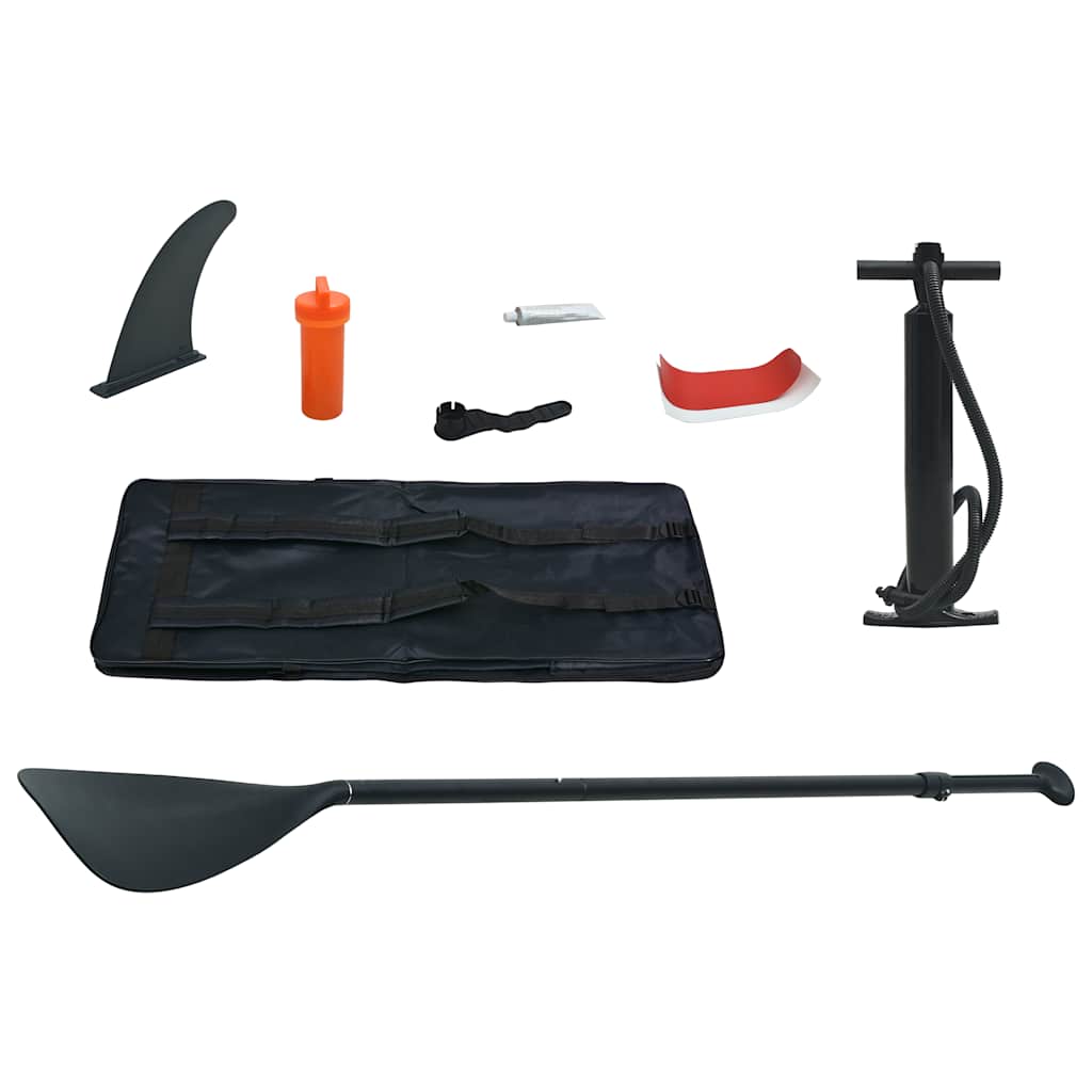 vidaXL Nadmuchiwana deska SUP z żaglem i akcesoriami, czerwono-biała