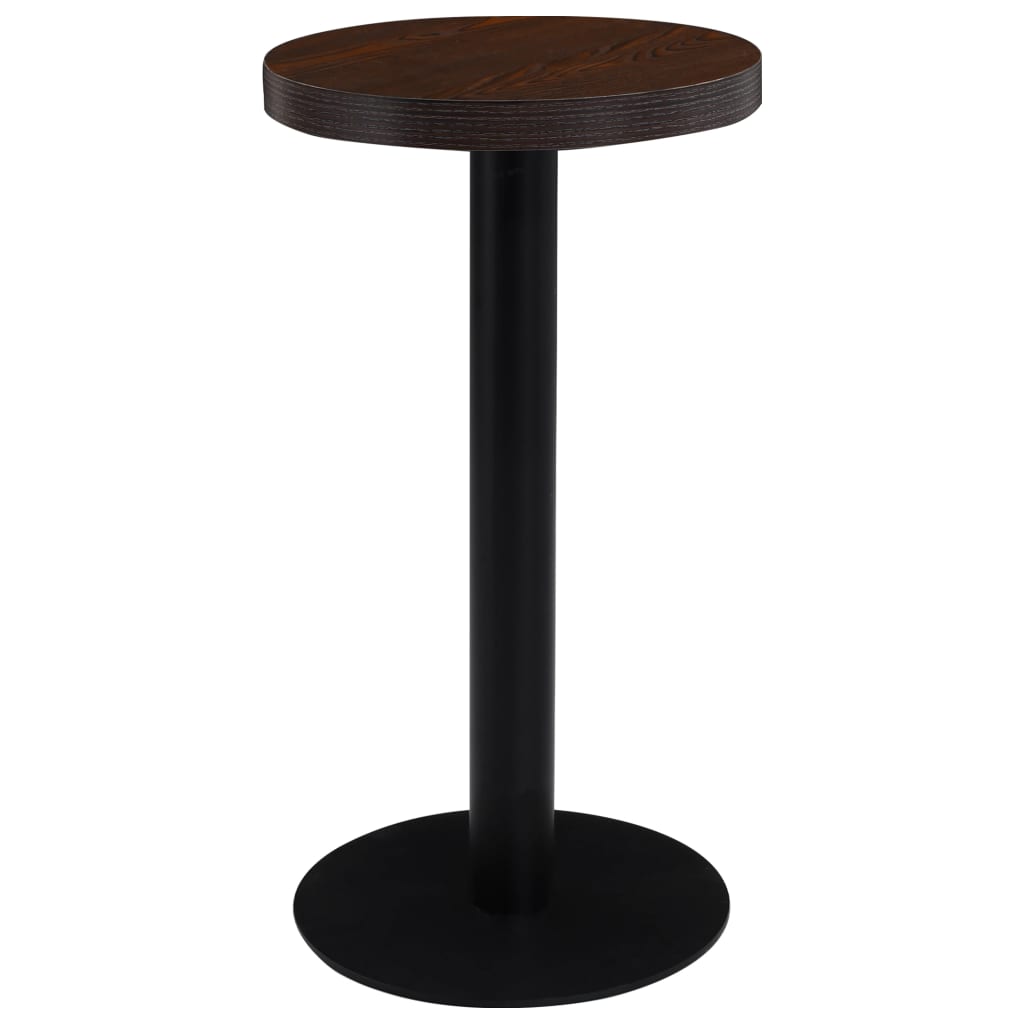 vidaXL Stolik bistro, ciemnobrązowy, 40 cm, MDF