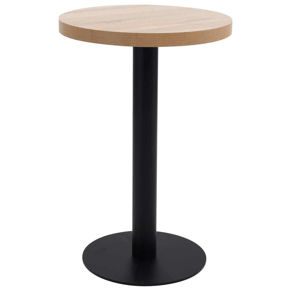 vidaXL Stolik bistro, jasnobrązowy, 50 cm, MDF
