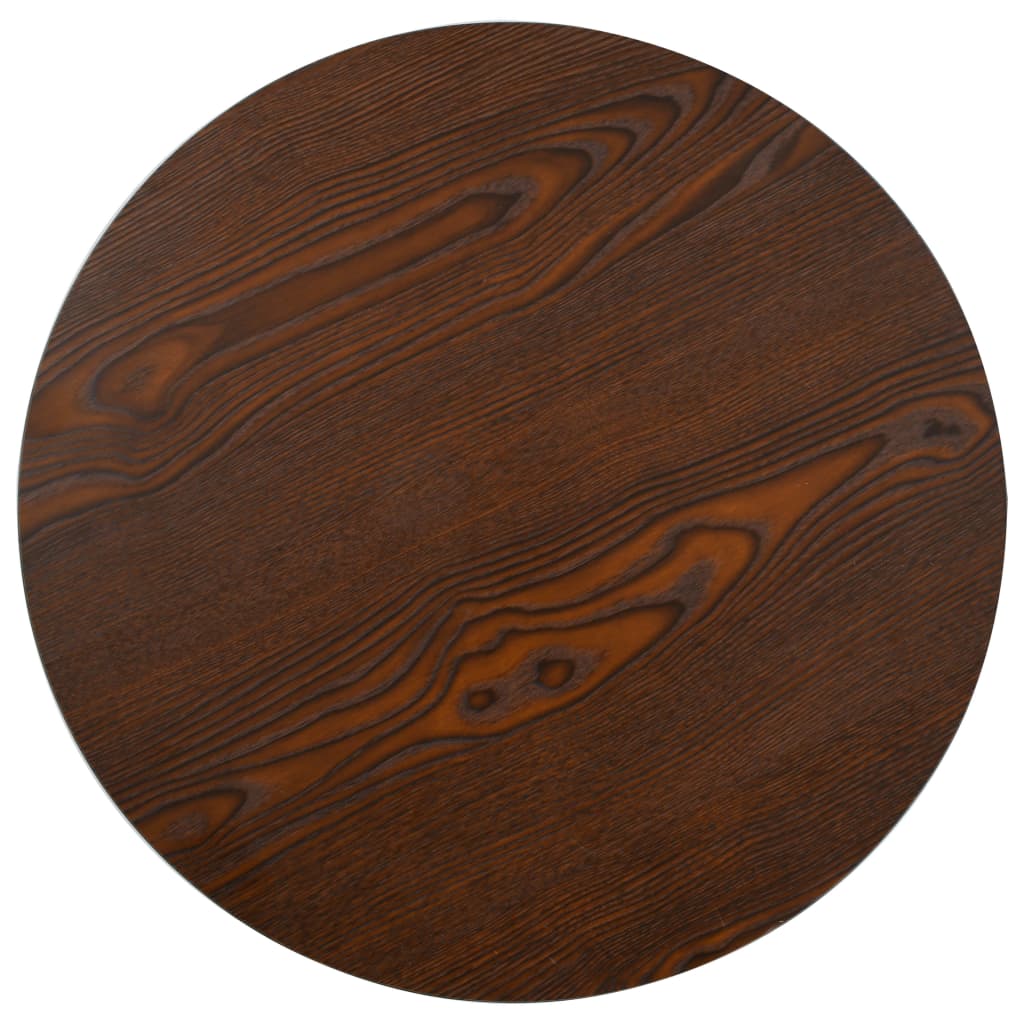 vidaXL Stolik bistro, ciemnobrązowy, 50 cm, MDF