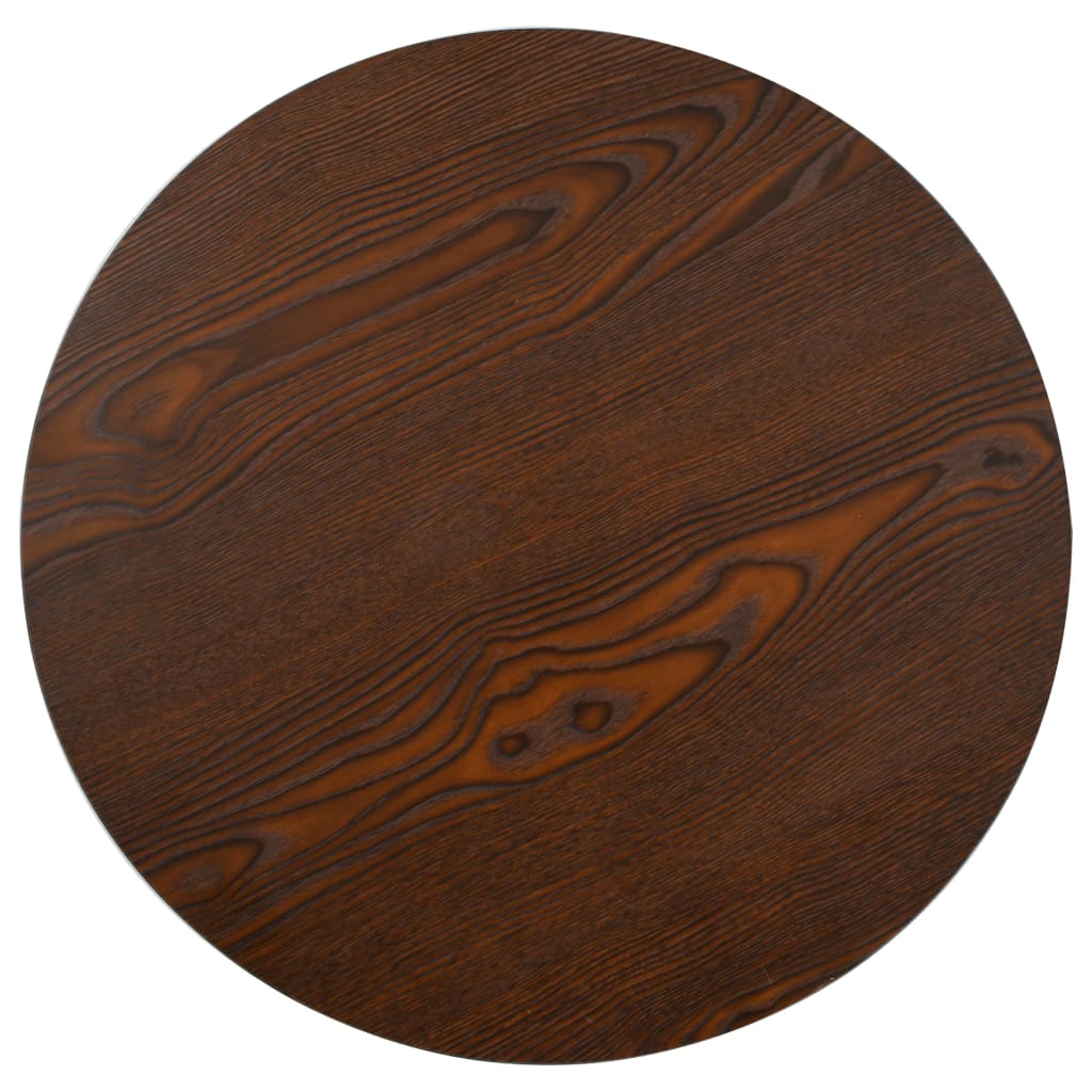 vidaXL Stolik bistro, ciemnobrązowy, 60 cm, MDF