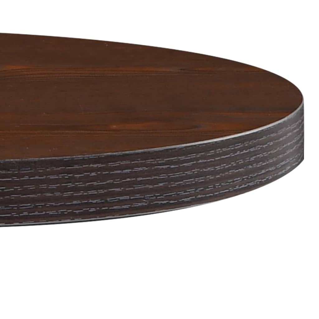 vidaXL Stolik bistro, ciemnobrązowy, 60 cm, MDF
