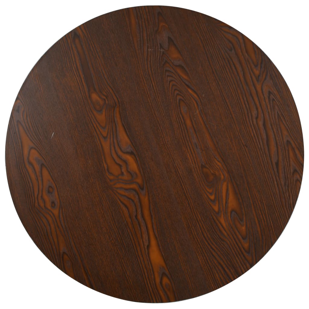 vidaXL Stolik bistro, ciemnobrązowy, 80 cm, MDF