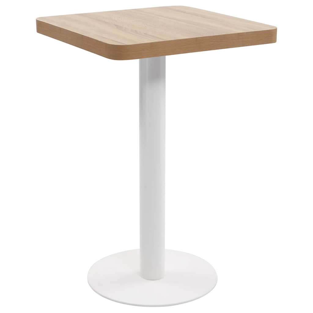 vidaXL Stolik bistro, jasnobrązowy, 50x50 cm, MDF