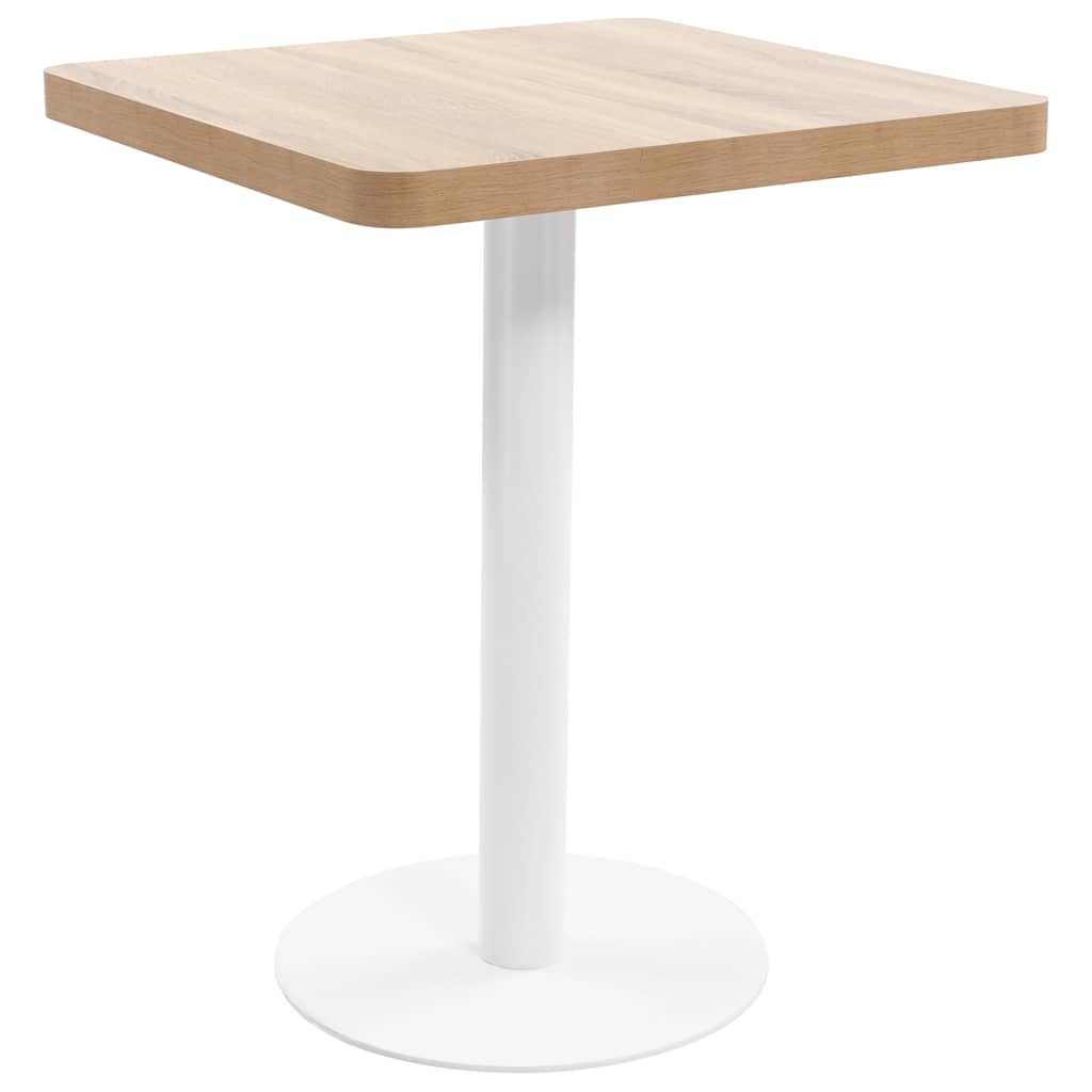 vidaXL Stolik bistro, jasnobrązowy, 60x60 cm, MDF