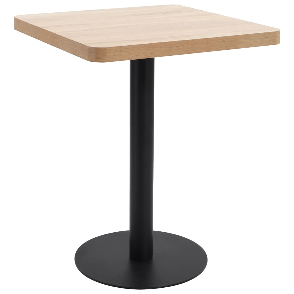 vidaXL Stolik bistro, jasnobrązowy, 60x60 cm, MDF