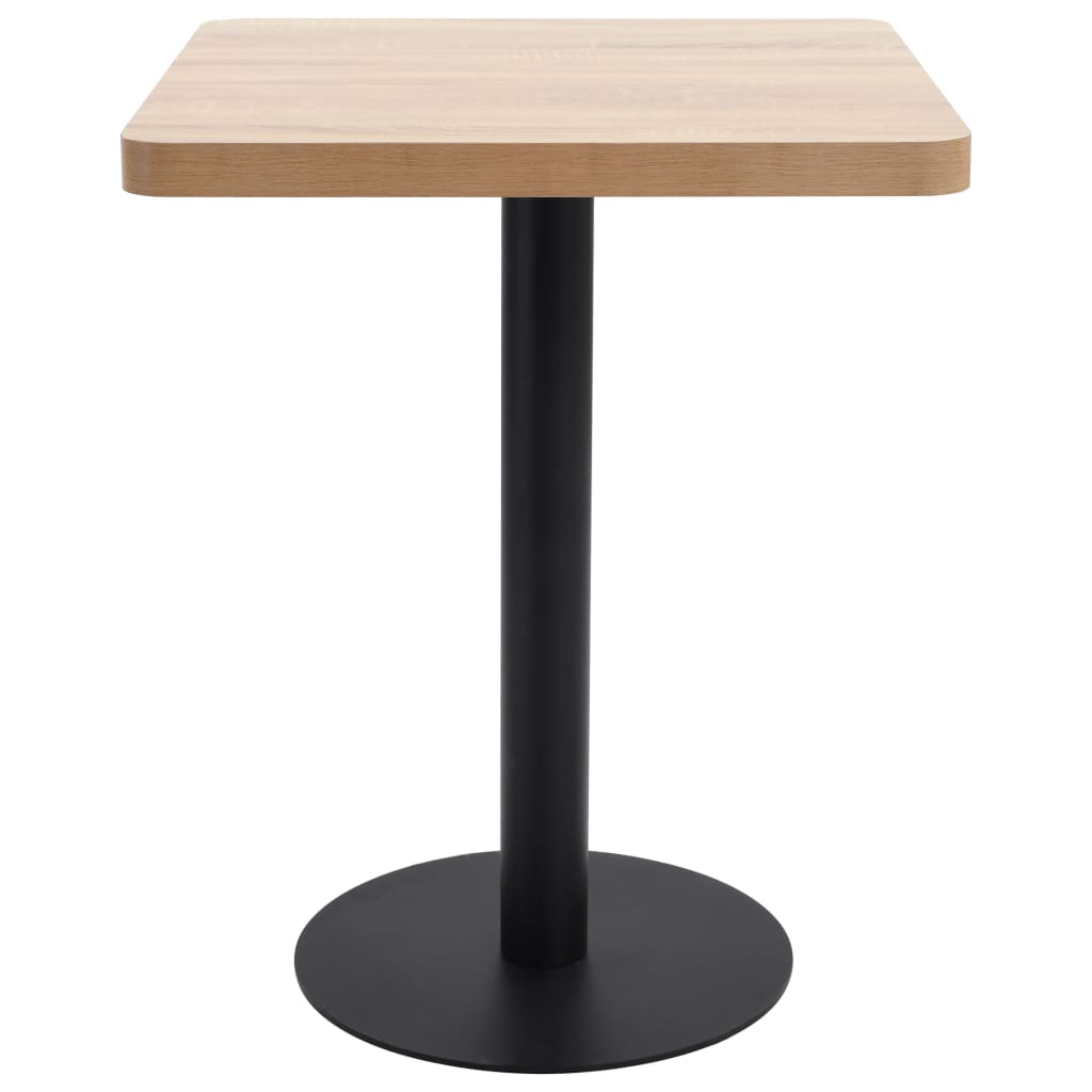vidaXL Stolik bistro, jasnobrązowy, 60x60 cm, MDF