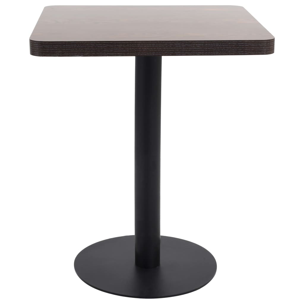 vidaXL Stolik bistro, ciemnobrązowy, 60x60 cm, MDF