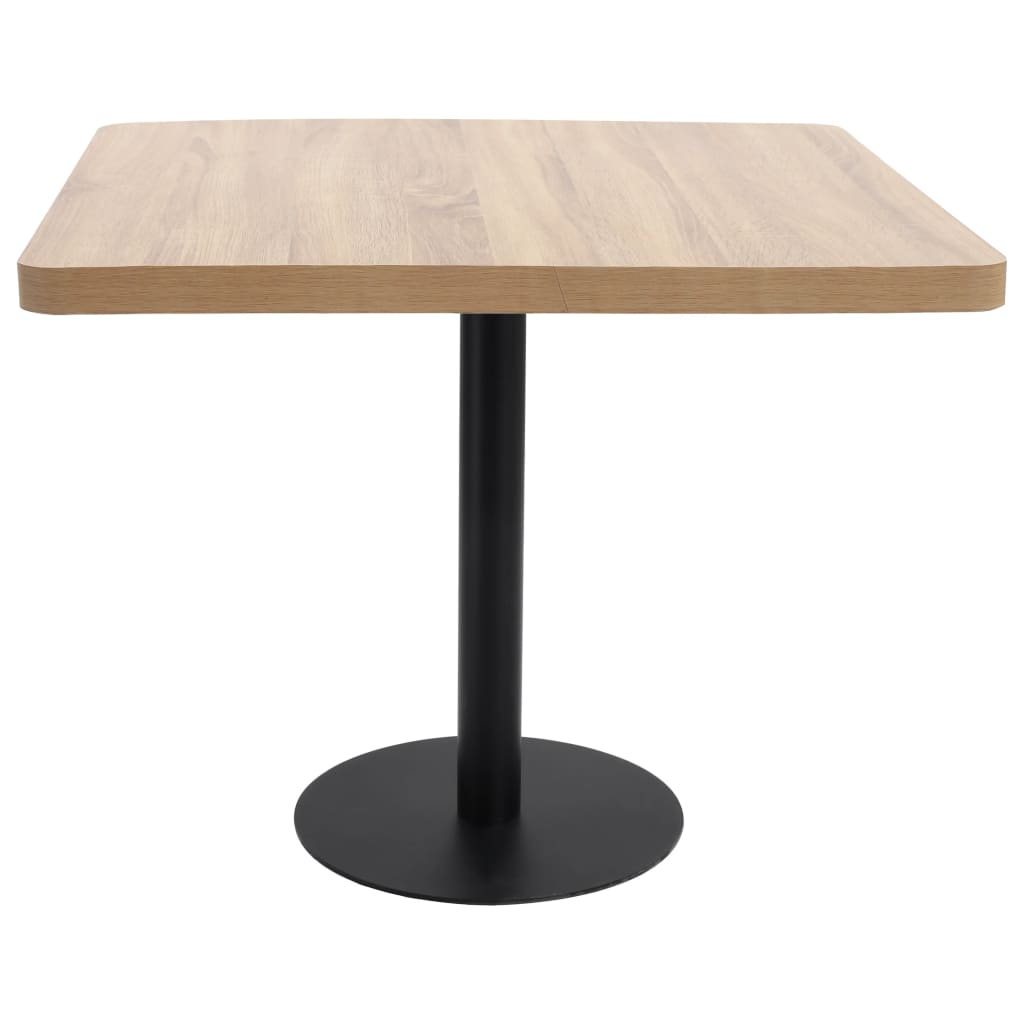 vidaXL Stolik bistro, jasnobrązowy, 80 x 80 cm, MDF