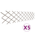 vidaXL Płot kratka z wierzby, 5 szt., 180 x 60 cm