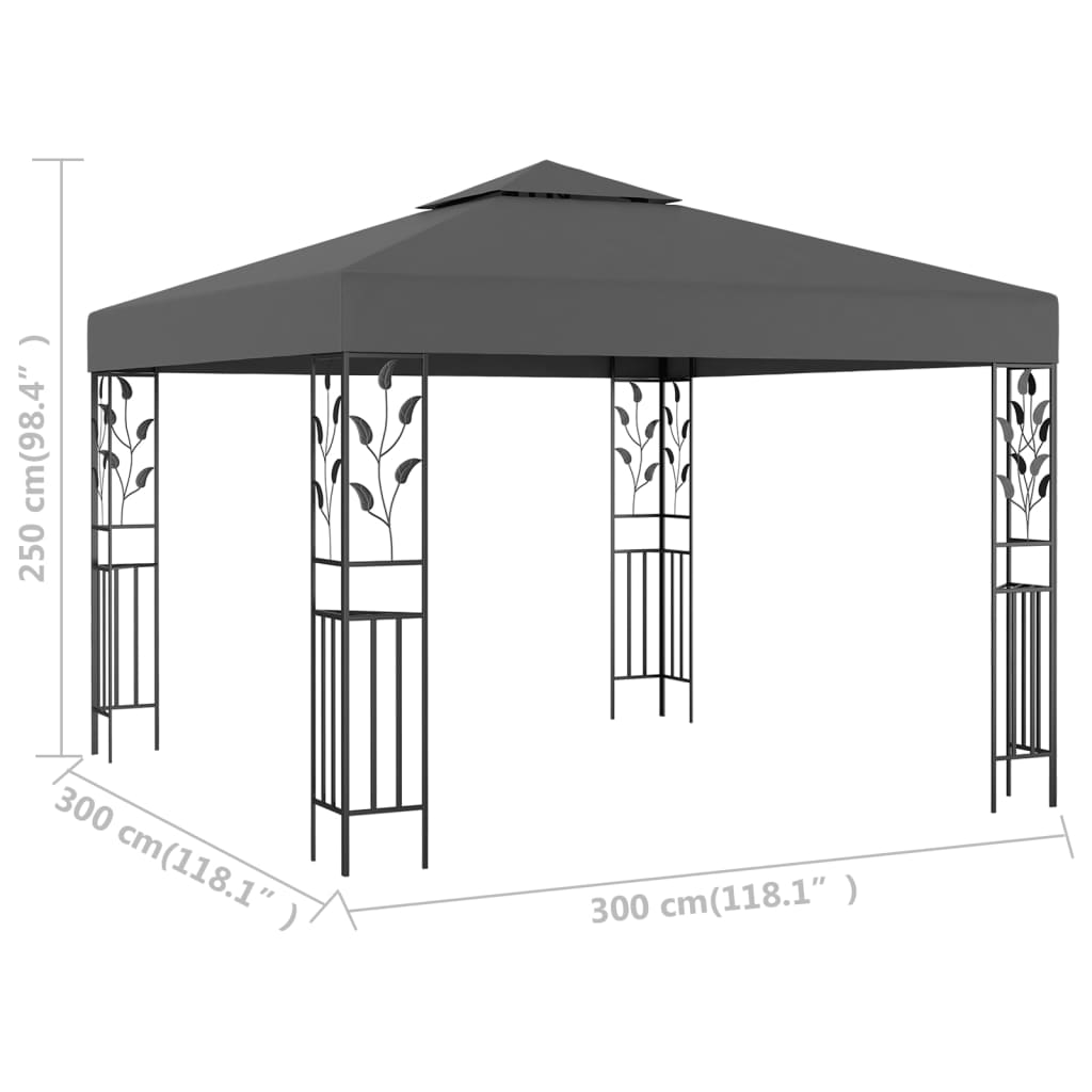 vidaXL Altana, 3 x 3 m, antracytowa