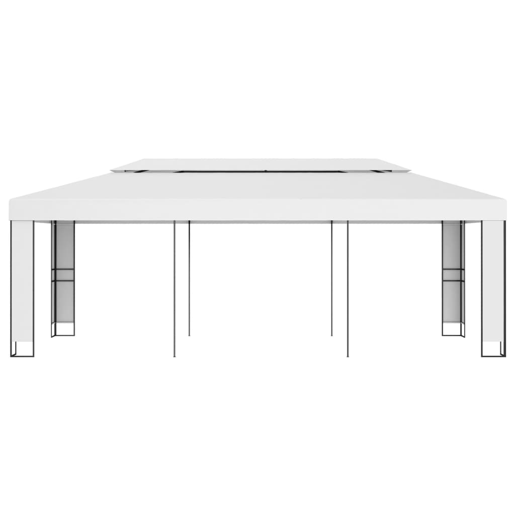 vidaXL Altana z podwójnym dachem, 3x6 m, biała