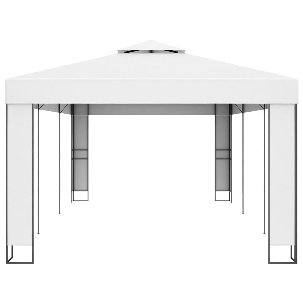 vidaXL Altana z podwójnym dachem, 3x6 m, biała