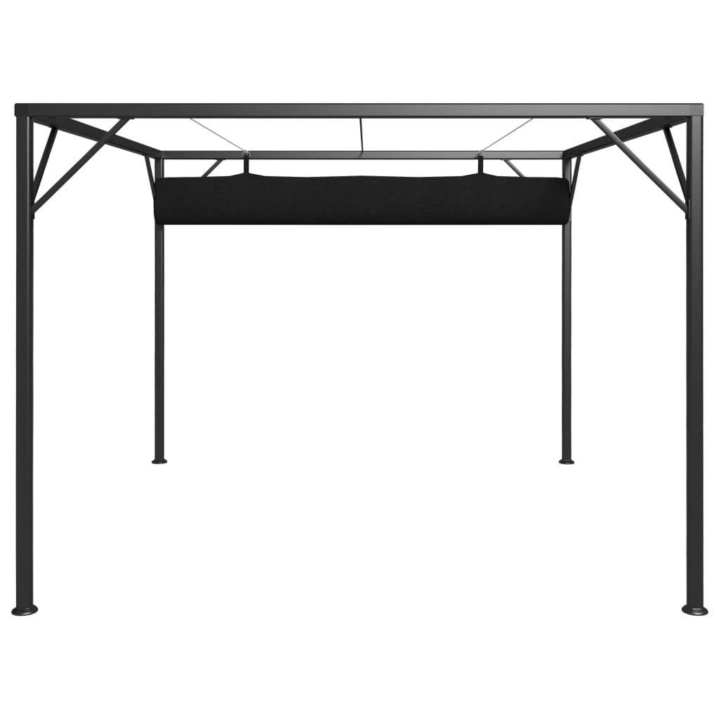 vidaXL Altana ogrodowa ze zwijanym dachem, 3x3 m, antracyt