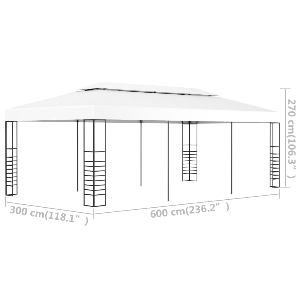 vidaXL Altana, 6 x 3 m, biała