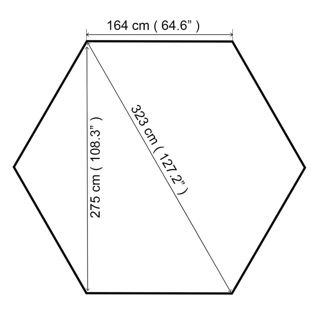 vidaXL Altanka ogrodowa, 323x275x265 cm, antracytowa