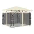 vidaXL Altana ogrodowa z moskitierą, 3x3x2,73 m, kremowa, 180 g/m²
