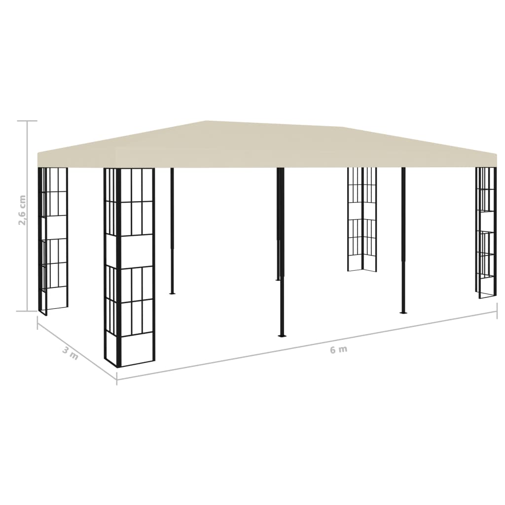 vidaXL Altana, 3 x 6 m, kremowa