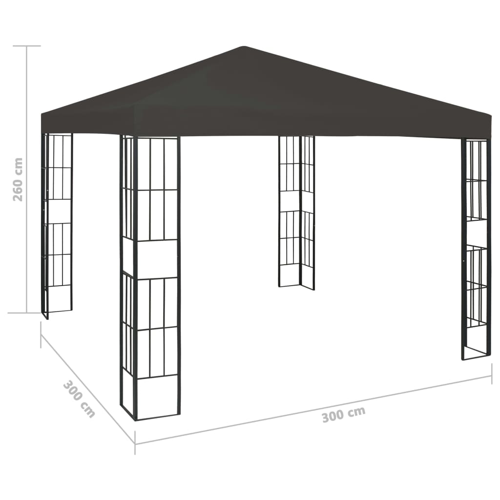 vidaXL Altana, 3 x 3 m, antracytowa