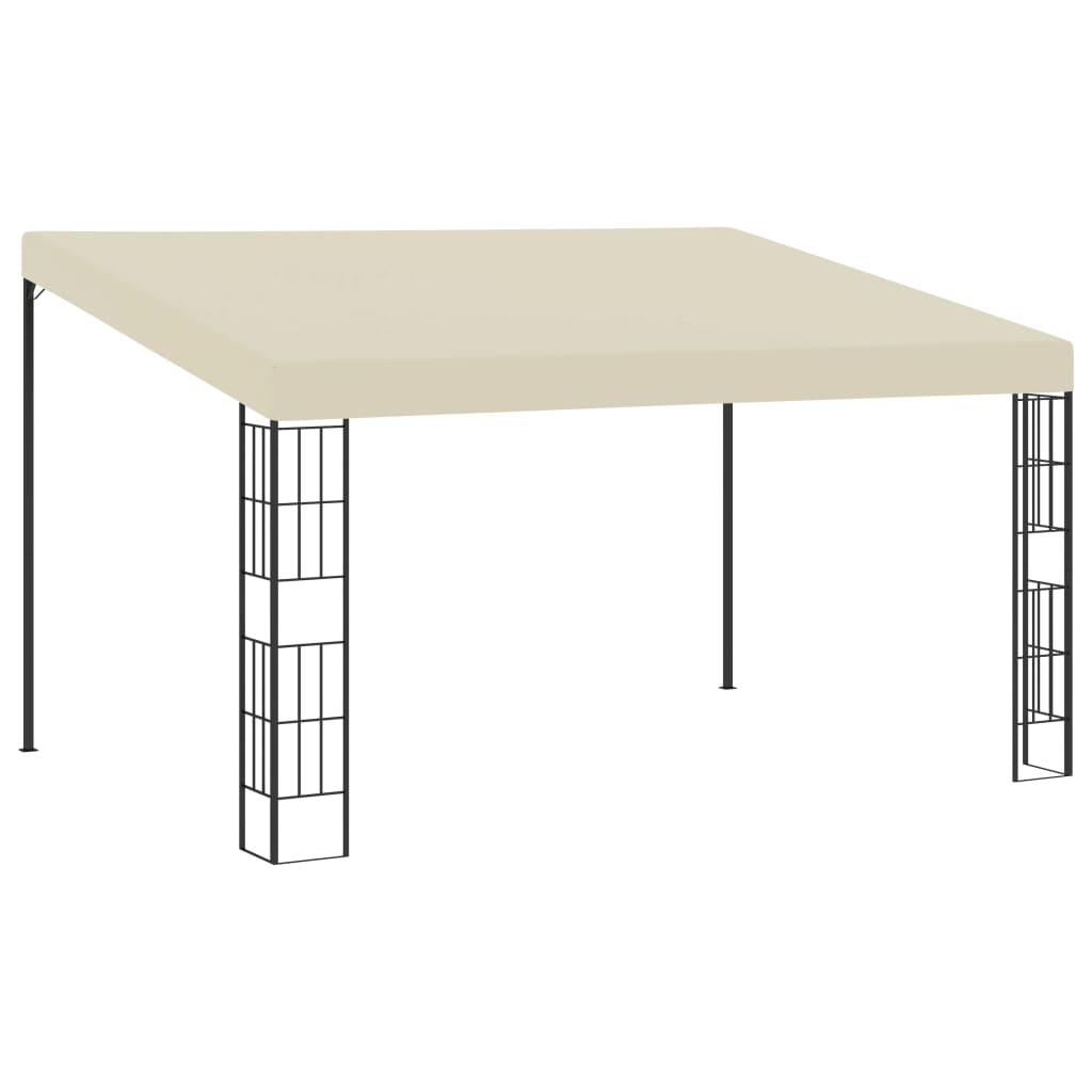 vidaXL Altana przyścienna, 3x4 m, kremowa, tkanina