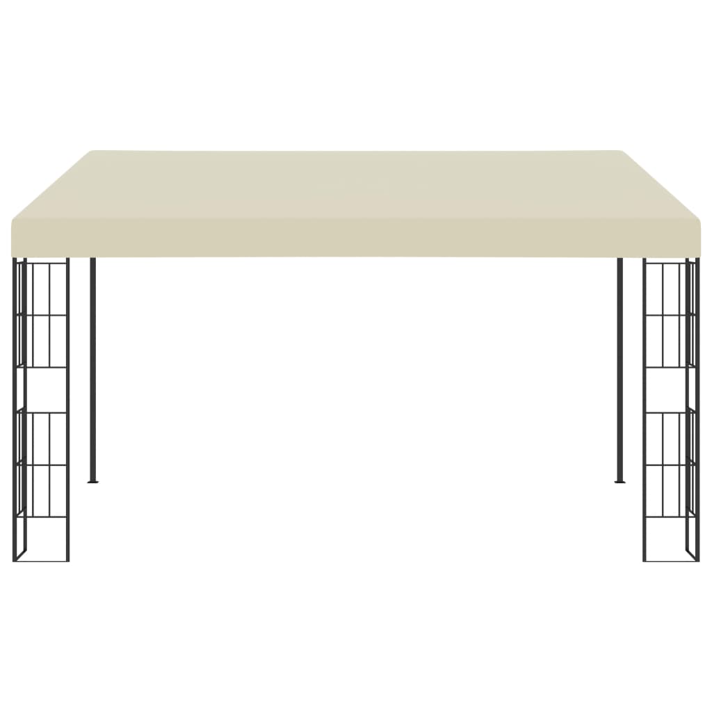vidaXL Altana przyścienna, 3x4 m, kremowa, tkanina