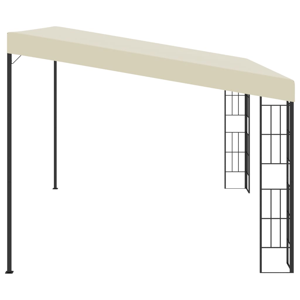 vidaXL Altana przyścienna, 3x4 m, kremowa, tkanina
