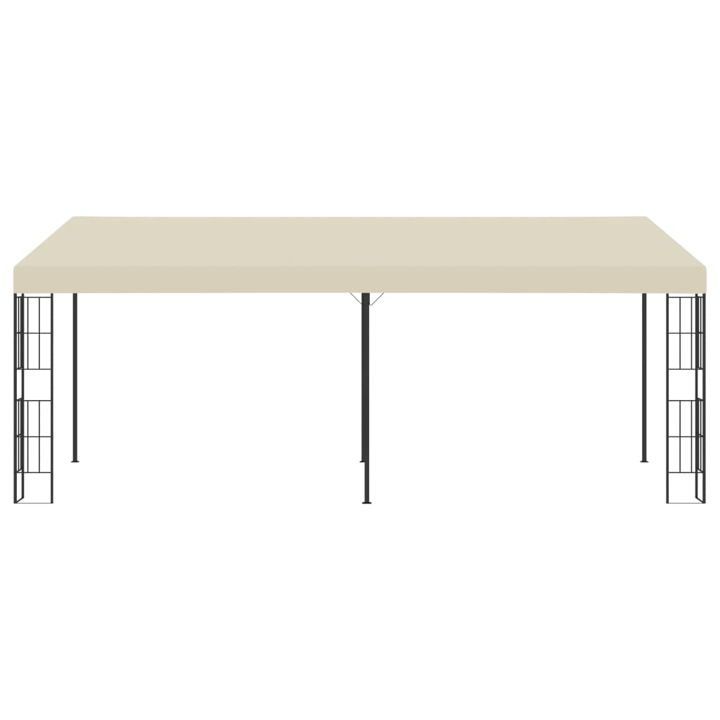 vidaXL Altana przyścienna, 3x6 m, kremowa, tkanina